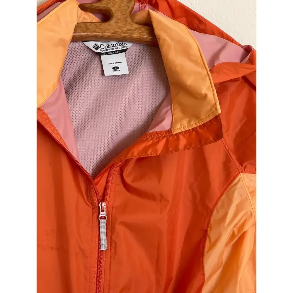 Women's Columbia Omni-Dry Outdoor Packable Windbreaker Hiker Jacket SIZE L 69724 - Picture 3 of 13